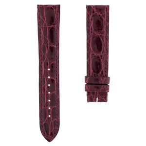 Cartier Genuine Alligator Burgundy 17mm Watch Strap Replacement Band